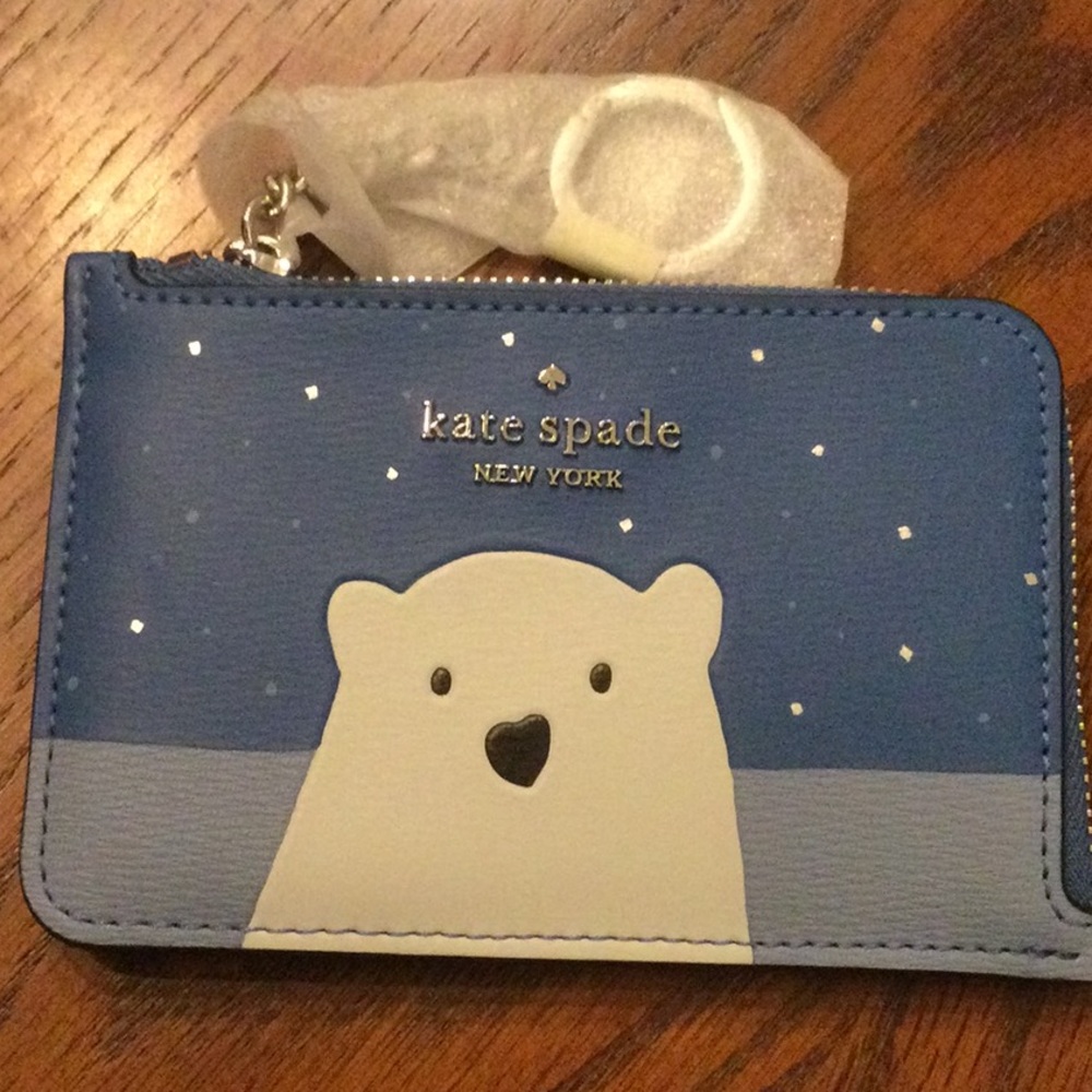Kate Spade Arctic Friends L-zip Wallet NWT